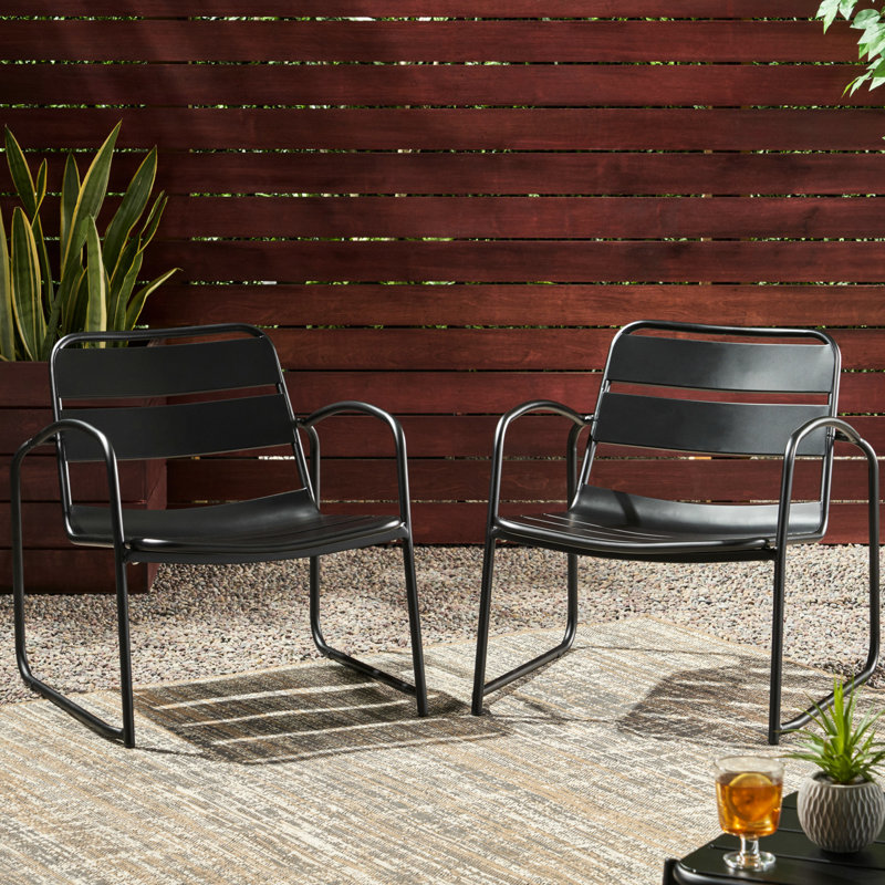 Chair: Matte Black Iron, Making Backyard & Patio More Appealing, 24.62 In. Height, 13.19 Lb Delightful In 24.94 Depth
