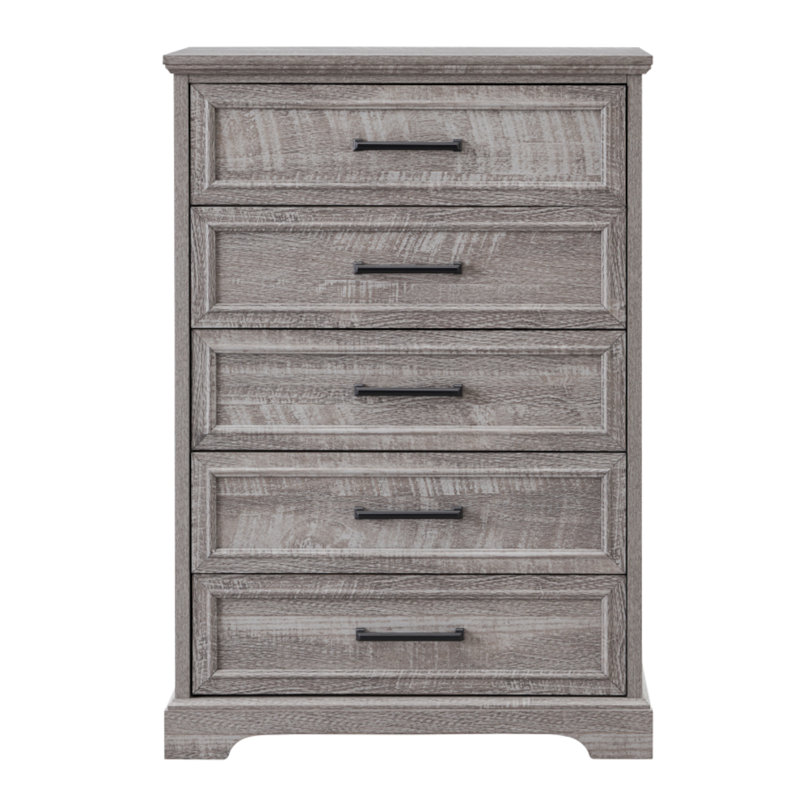 Commode 5 tiroirs Quintone, Gris