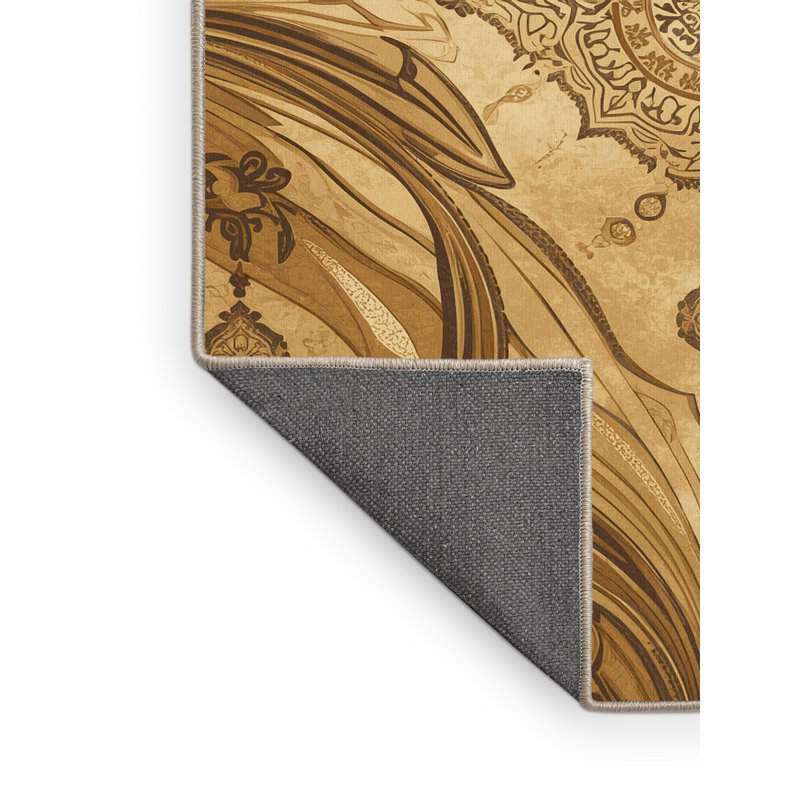 Tapis oriental moelleux et moelleux à poil oriental brun et beige, 3 X 5