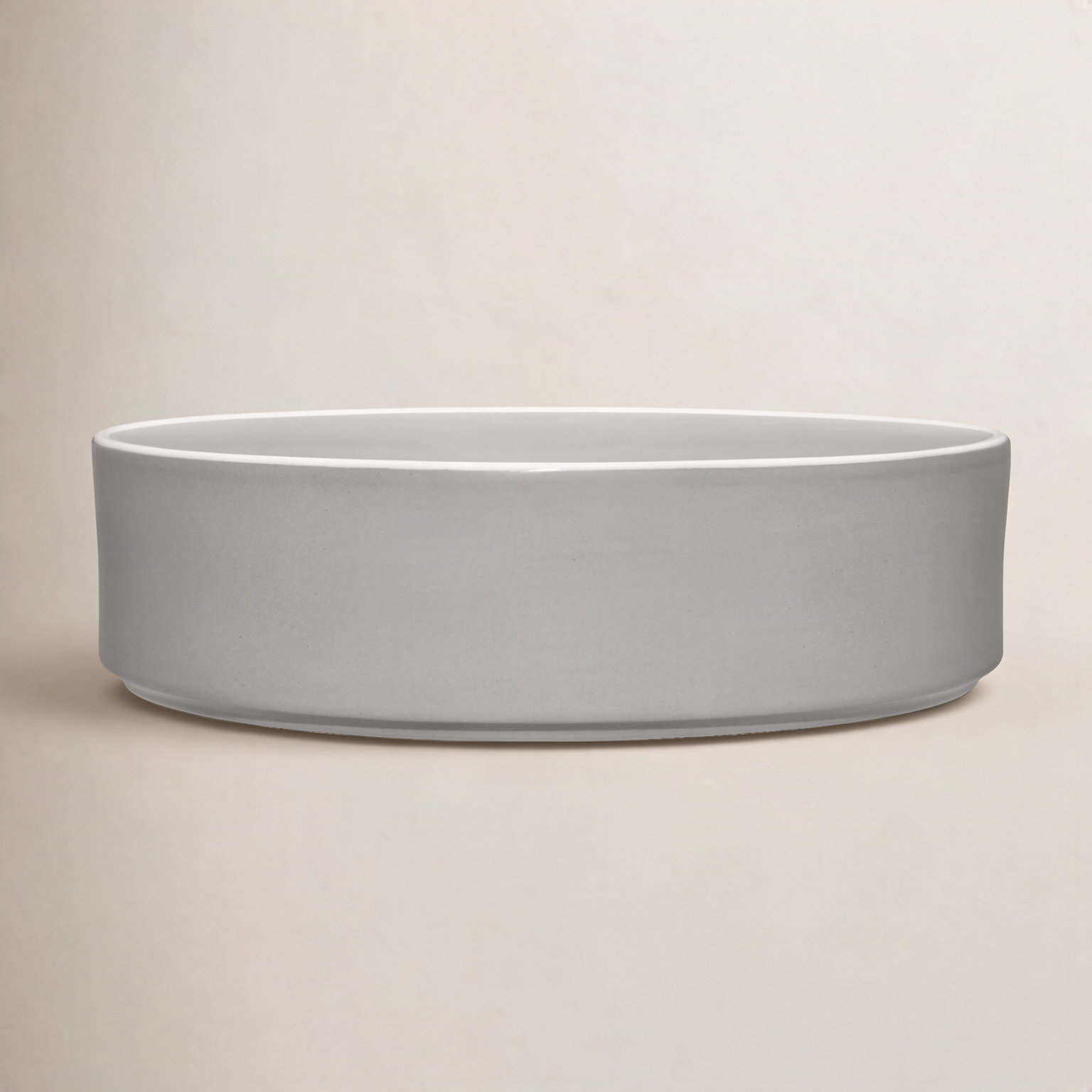 ColorTrio Porcelain Serving Bowl, Gray