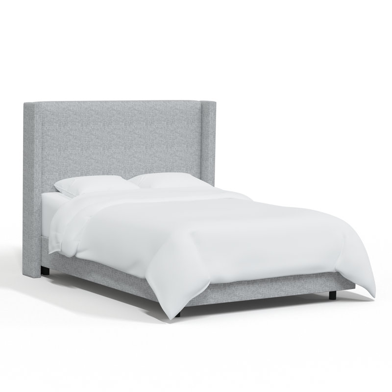 Lit tapissier standard Hanson, Grand, Lin texturé pierre ponce Zuma