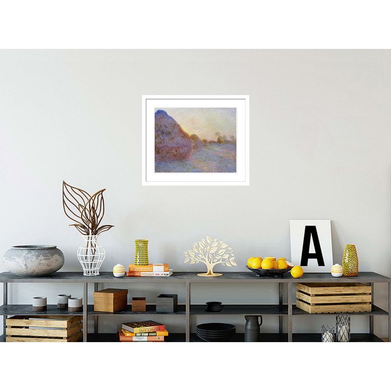 Haystacks by Claude Monet -Framed Giclee Print, 23.5" H x 27.9" W