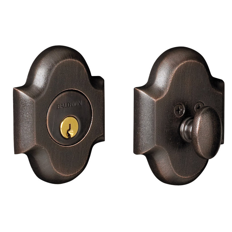 Boulder Arched Single Cylinder Deadbolt, Distressed Oil Rubbed Bronze