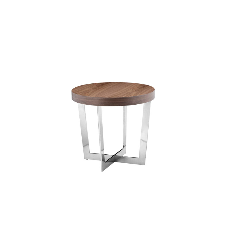Table de bout Jackson Cross Legs, Noisette
