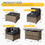 Ensemble de meubles de patio 8 pièces avec foyer au gaz propane-993288567-993288560