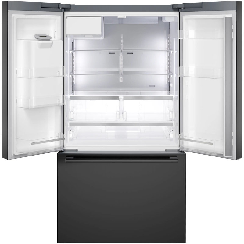 Free-Standing Fridge-Freezer, Black Stainless Steel