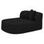 Chaise longue, canapé de 51,6 po, canapé à compression avec 2 coussins de soutien, contour arrondi avec texture velours côtelé doux-811012072