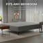 Sommier double BedTech Knock Down - Base de lit plateforme en métal et en tissu gris (aucun sommier requis)-2000935664