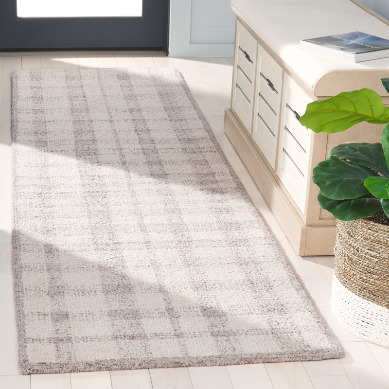 Ned Tufted Performance Plaid Rug, Runner 2'3" X 8'