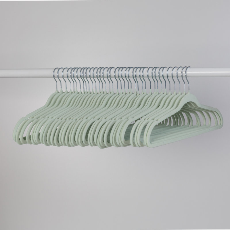 Cintre standard en velours antidérapant, Citron, 35