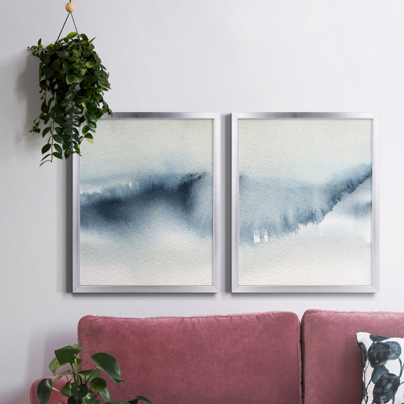 Impression de cadre photo sur papier, Toile avec cadre argenté, Pas de tapis