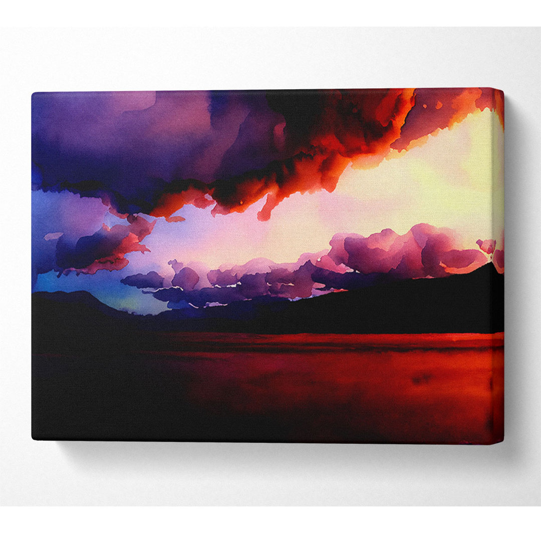 Roter Ozean Sturmwolken - Kunstdrucke auf Leinwand