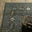 Tapis gris / noir en polypropylène tissé à la machine Southwestern-2049182986