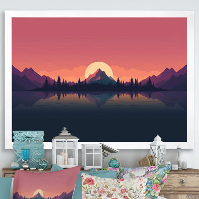 «Bold Sunrise Landscape on Mustic Mountain», reproduction sur toile