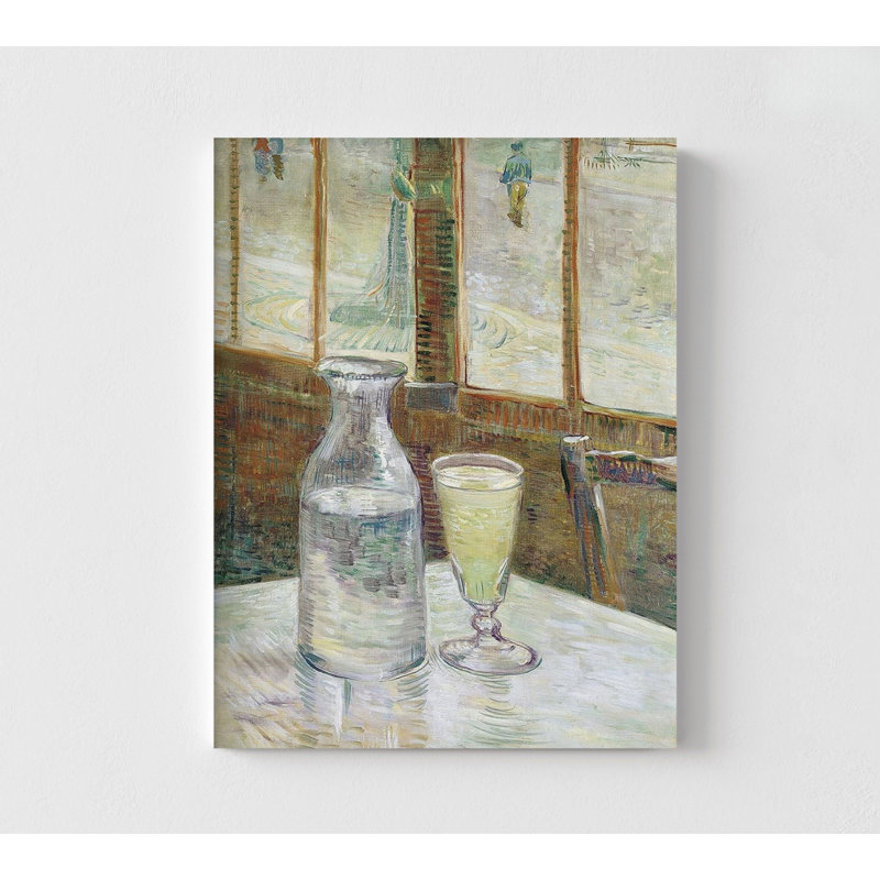 «Cafe Table With Absinth» par Vincent Van Gogh, décoration murale de cafétéria, art mural de restaurant, reproduction d'art bar, reproduction de Van Gogh, reproduction de peintures célèbres