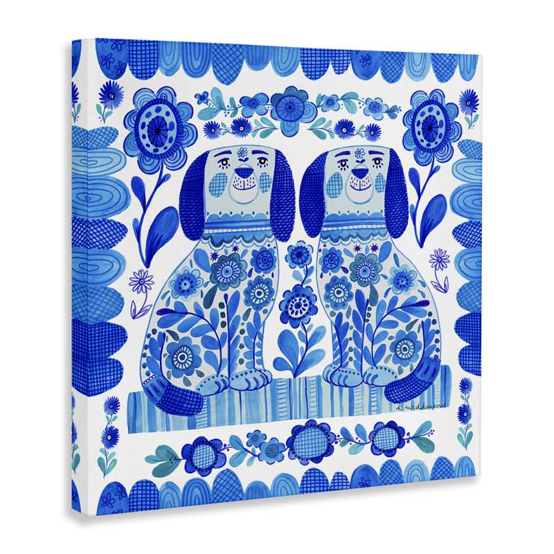 «Blue Folk Style», conception de Kay Widdowson, H 17 po x l 17 po