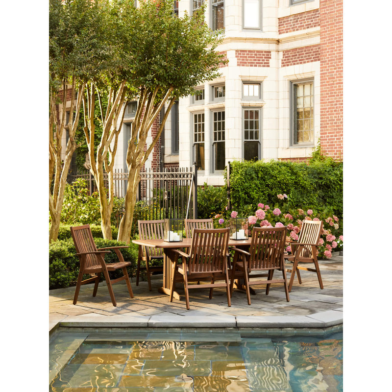 Heritage Solid Wood Patio Dining Armchair