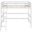Lit mezzanine simple en bois massif blanc avec. And Build. Aucun sommier ni base requis. 14 lattes pour un soutien accru. Barrières de sécurité. 79,5 po x 41,8 po 67,5 po. Assemblage requis - blanc. Fabrication