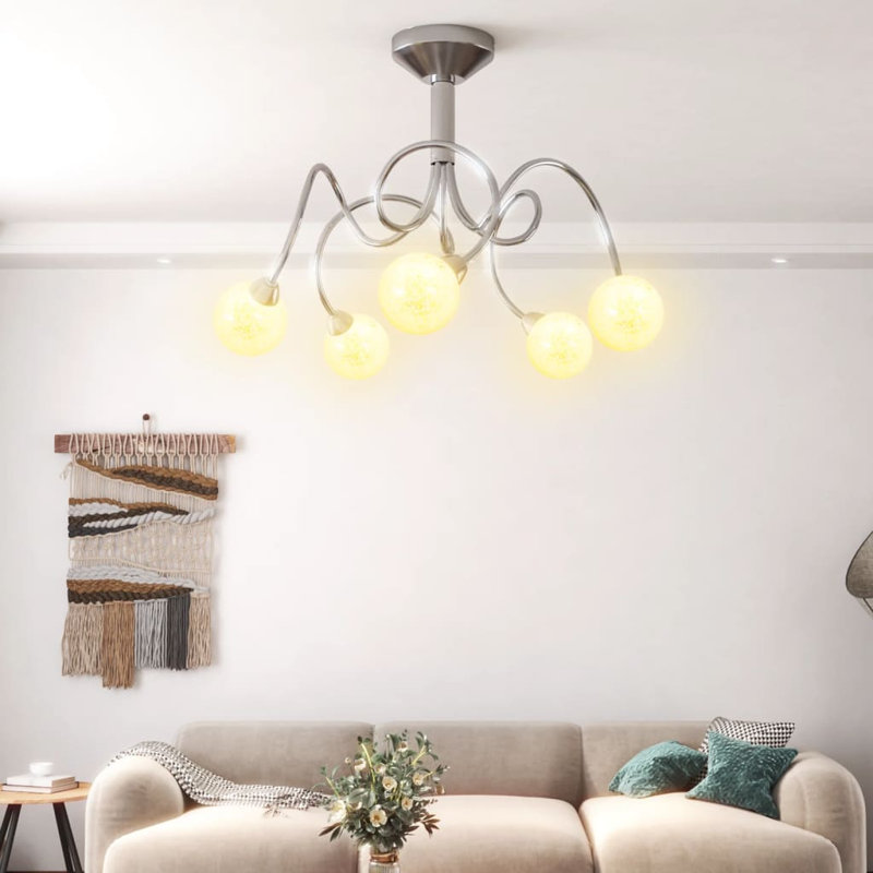 Adelayne Glass Semi Flush Mount