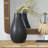 Black Ceramic Matte Decorative Vase, 12" x 12" x 20"-684284237-684284226