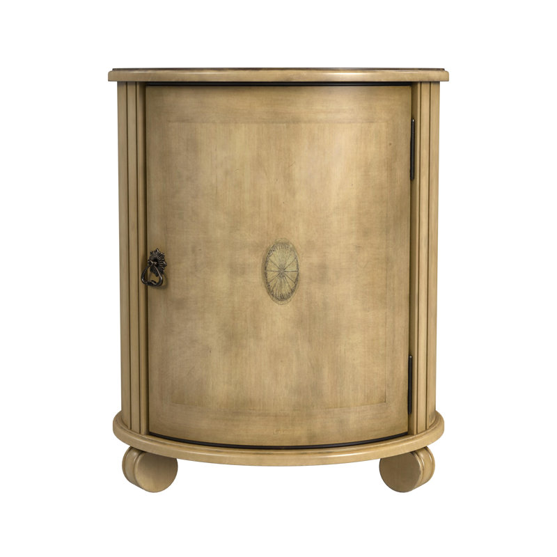 Lawrie 20" W Drum Side Table, Pale Sand