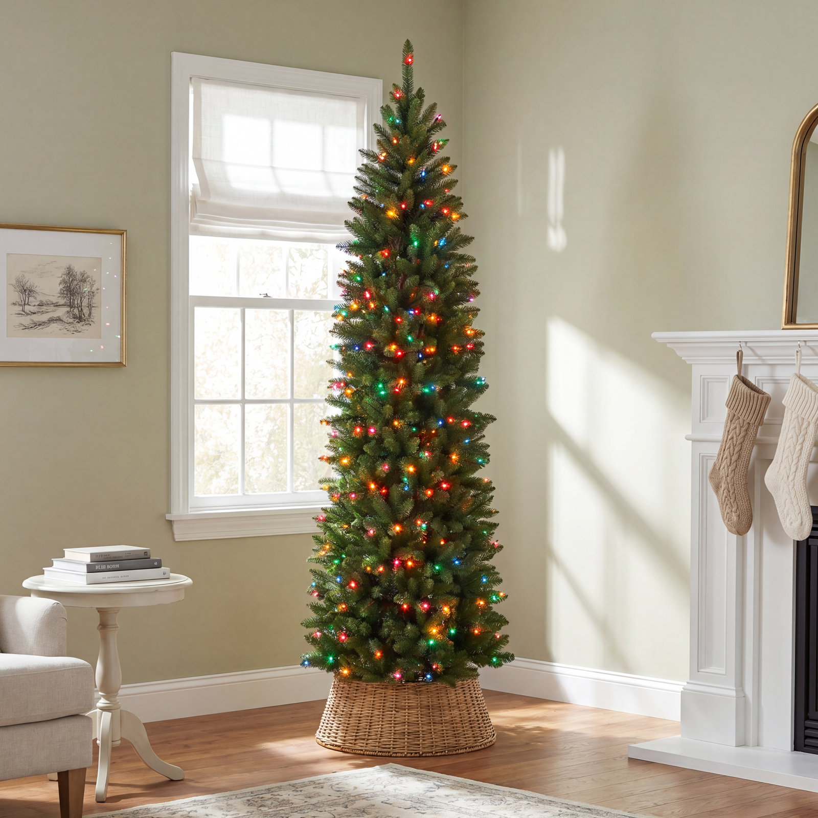 Pre-Lit Fir Christmas Tree, 6.5'