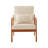 PU Leather Armchair With Solid Wood Legs And A Cushion（Set Of 2）-302903750