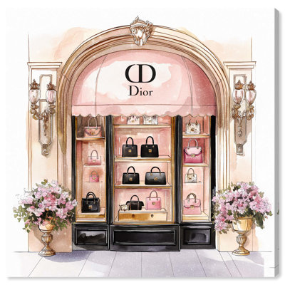 Illustration de mode sur toile Classy Purse Store Art par Art Remedy