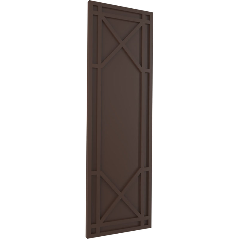 Volets en PVC True Fit, 12", Raisin brun, 77"