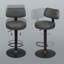 Swivel Upholstered Counter Stool with Metal Frame-1097675847
