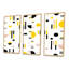 «Retro Geometric Design X», reproduction de cadre photo sur toile 3 pièces-1362574078-1362574066