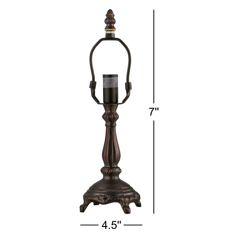 Pied de lampe de table métallique de 7 po