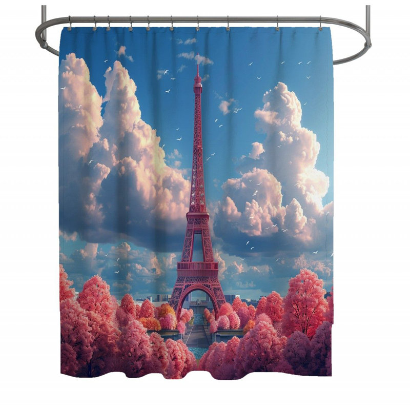 Rideau de douche Tour Eiffel, H 83 po x l 70 po