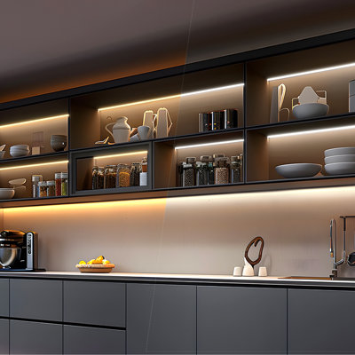 Vst Smart Under Cabinet Lighting, Ul Listed Cri 93+ Cct Cob Strip Lights Alexa & Google Compatible App Remote, Handwave And Voice Control Under Counter Lights For Kitchen Cabinet Closets (6 Bars)