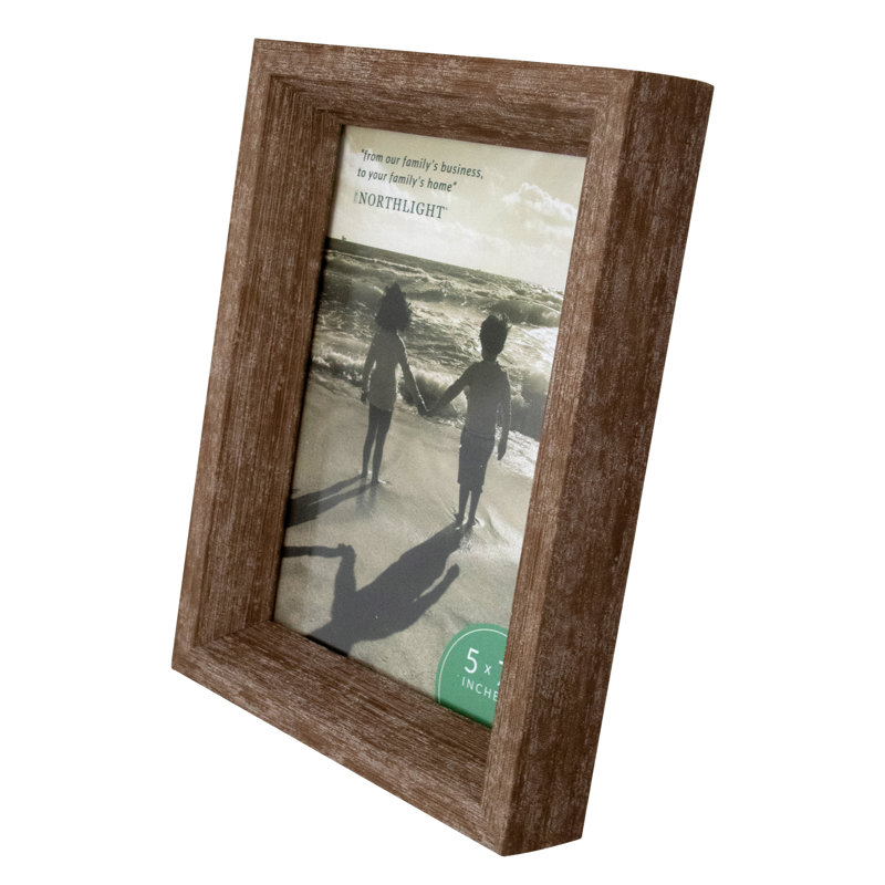 Classical Rectangular PhotoPicture Frame - Brown, 5" x 7"