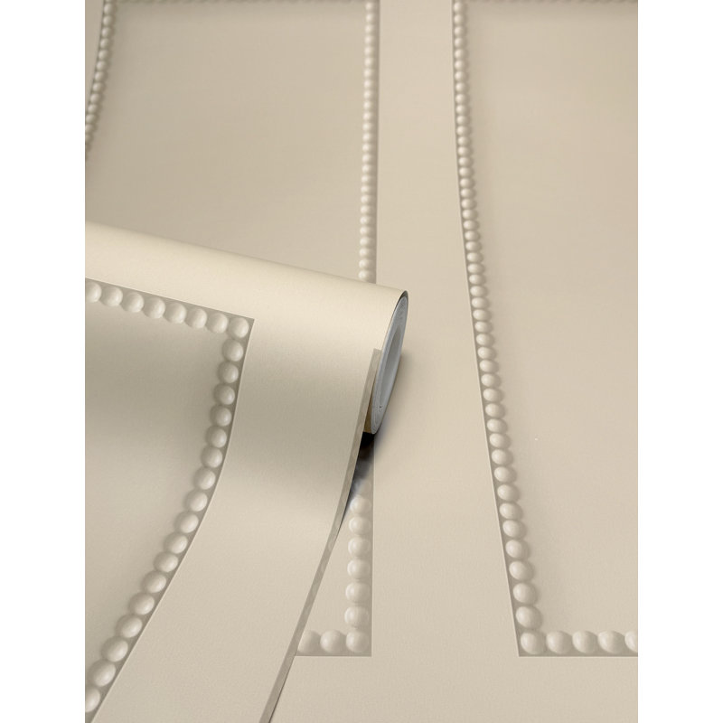 Beaded Panel Wallpaper, Beige