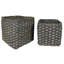 Paniers carrés, rotin, ensemble / 2-61477118-61477057
