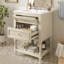 Meuble-lavabo rétro avec lavabo et rangement en céramique-1988974503