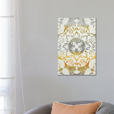 Tapestry Rosette II by Chariklia Zarris - Wrapped Canvas Gallery-Wrapped Canvas Giclée