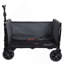 Wagon de camping pliant tout-en-un convertible: banquette, compartiment de rangement et attache pour chien incluse, noir / gris-123115851
