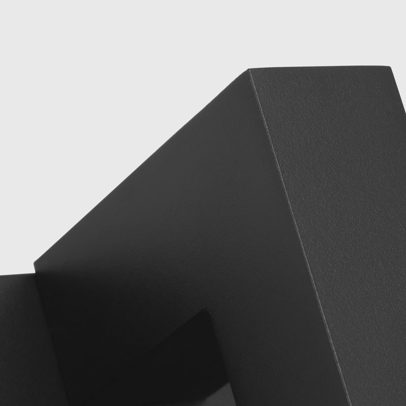 Mick De Giulio Stagger Small Outdoor Wall Sconce in Black with Acrylic shade, 36" H x 4" W x 5" D