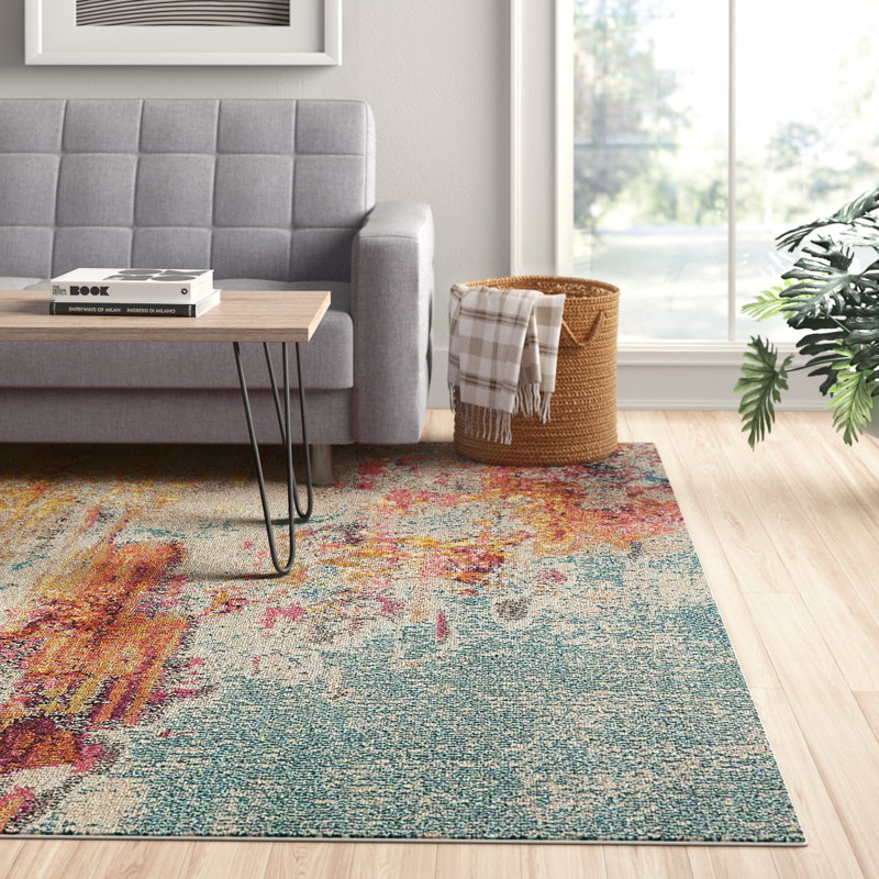 Adrihana Machine Woven Abstract Area Rug, Rectangle 7'10" x 10'6"