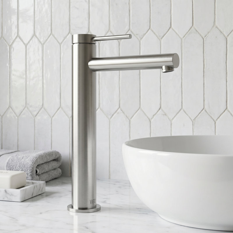 Robinet pour vasque de salle de bain 11 po Jewel, Nickel brossé