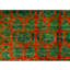 Hand Knotted Silk Area Rug in Rust