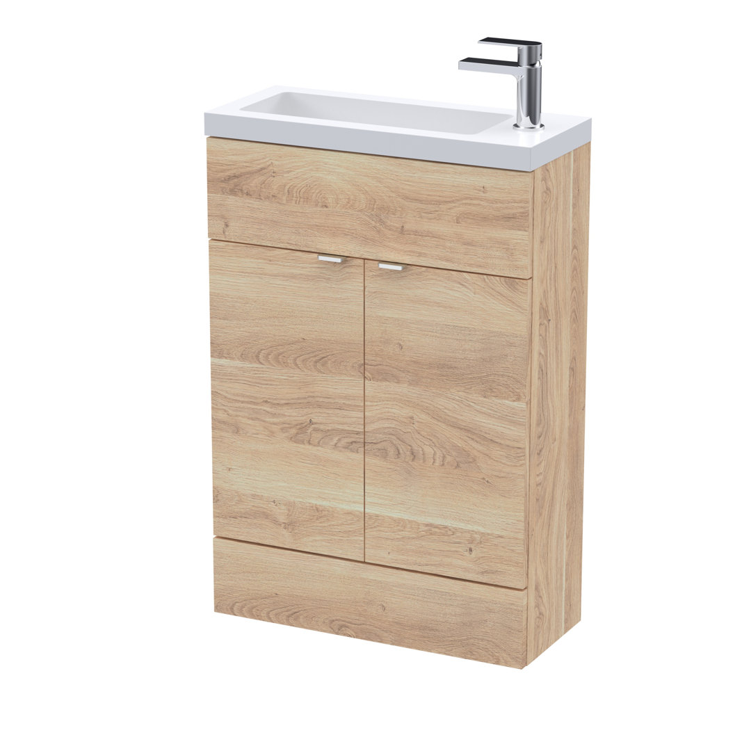 603mm Single Bathroom Vanity with Drop In Poly Marble Basin