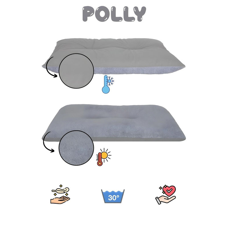 Lit pour animaux Helky, Gris, L 27,6 po x l 19,7 po