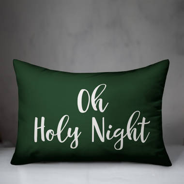 Oh Holy Night Accent Pillow in White