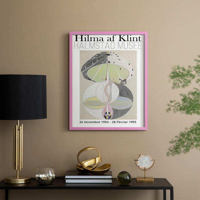 «Klint Museum Posters I», reproduction encadrée - bois massif, H 30 po x l 24 po, Encadré rose