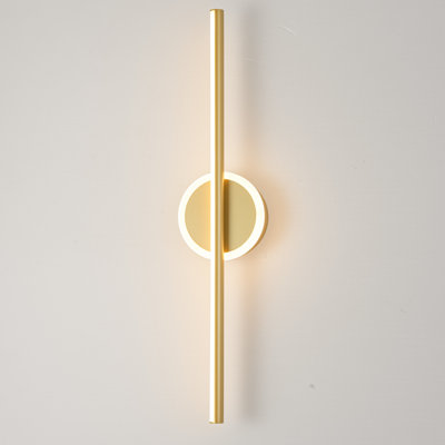 Applique murale moderne à DEL dorée à 1 lumière et à intensité variable
