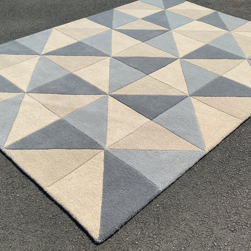 Tapis rectangulaire en laine Hal, Rectangle 5 pi 3 po x 7 pi 3 po